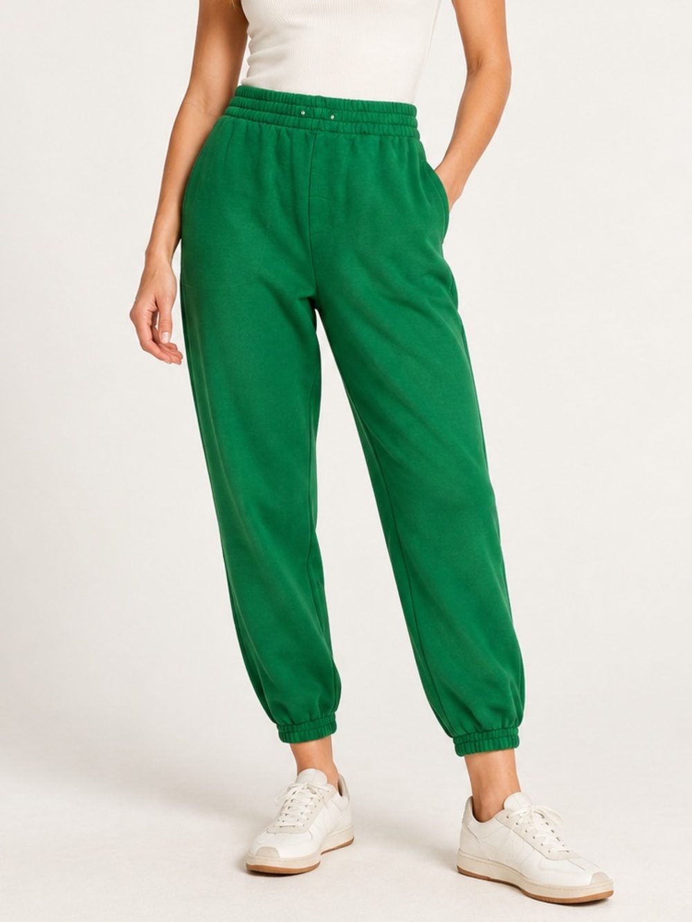 💚 Zimmermann Emerald Green Cotton Jogger Pants Size 1 / Small